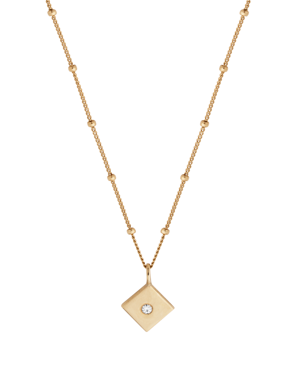 Gold Diamond Flush Set Kite Pendant