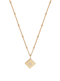 Gold Diamond Flush Set Kite Pendant