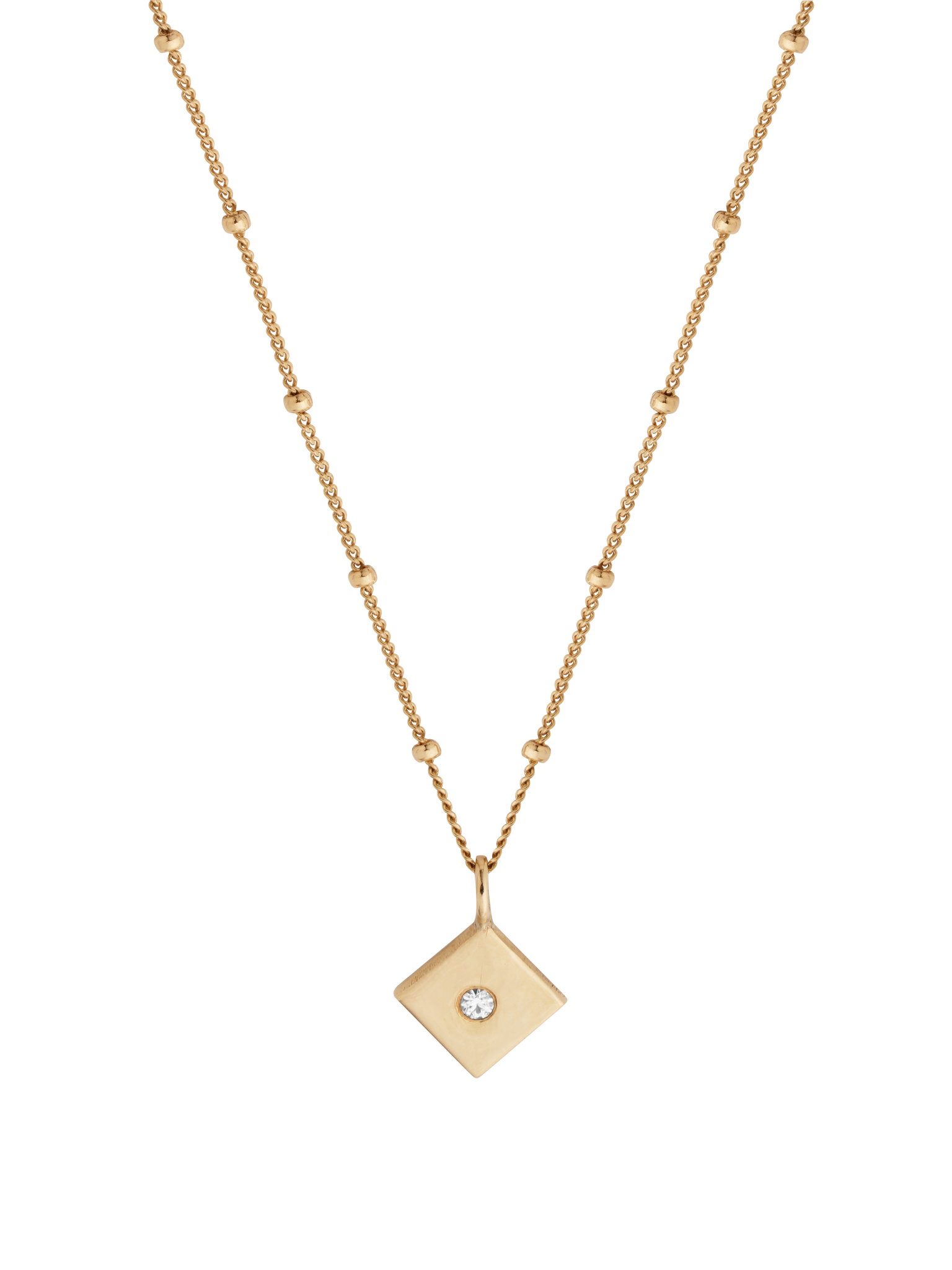 Gold Diamond Flush Set Kite Pendant