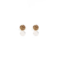Solid Gold Hammered Disc Earrings