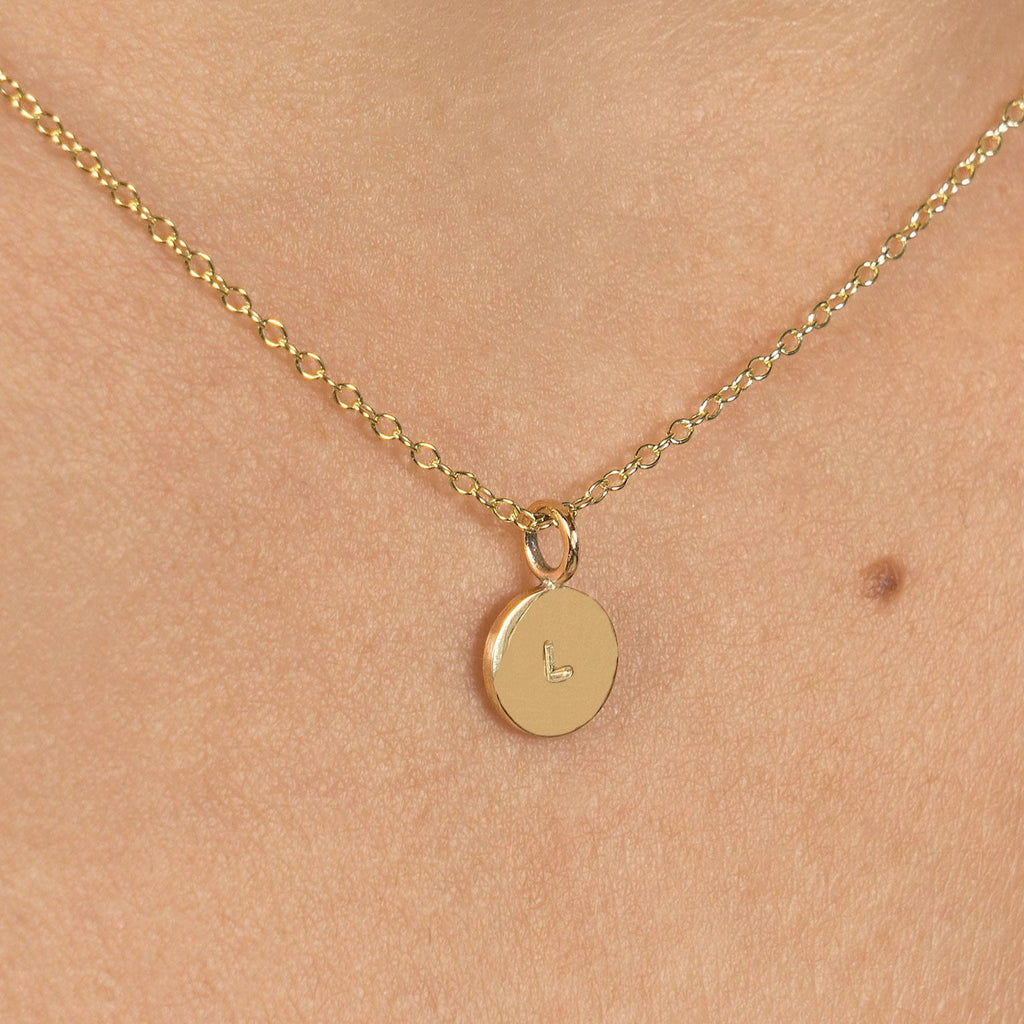 Solid Gold Personalised Initial Necklace