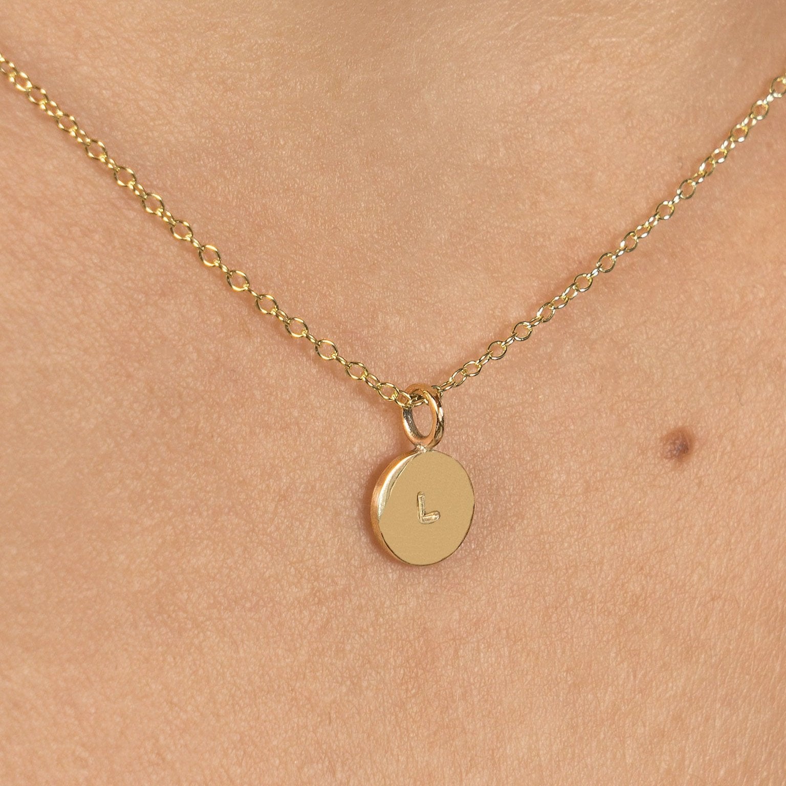 Solid Gold Personalised Initial Necklace