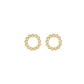 Solid 9ct Gold Beaded Halo Stud