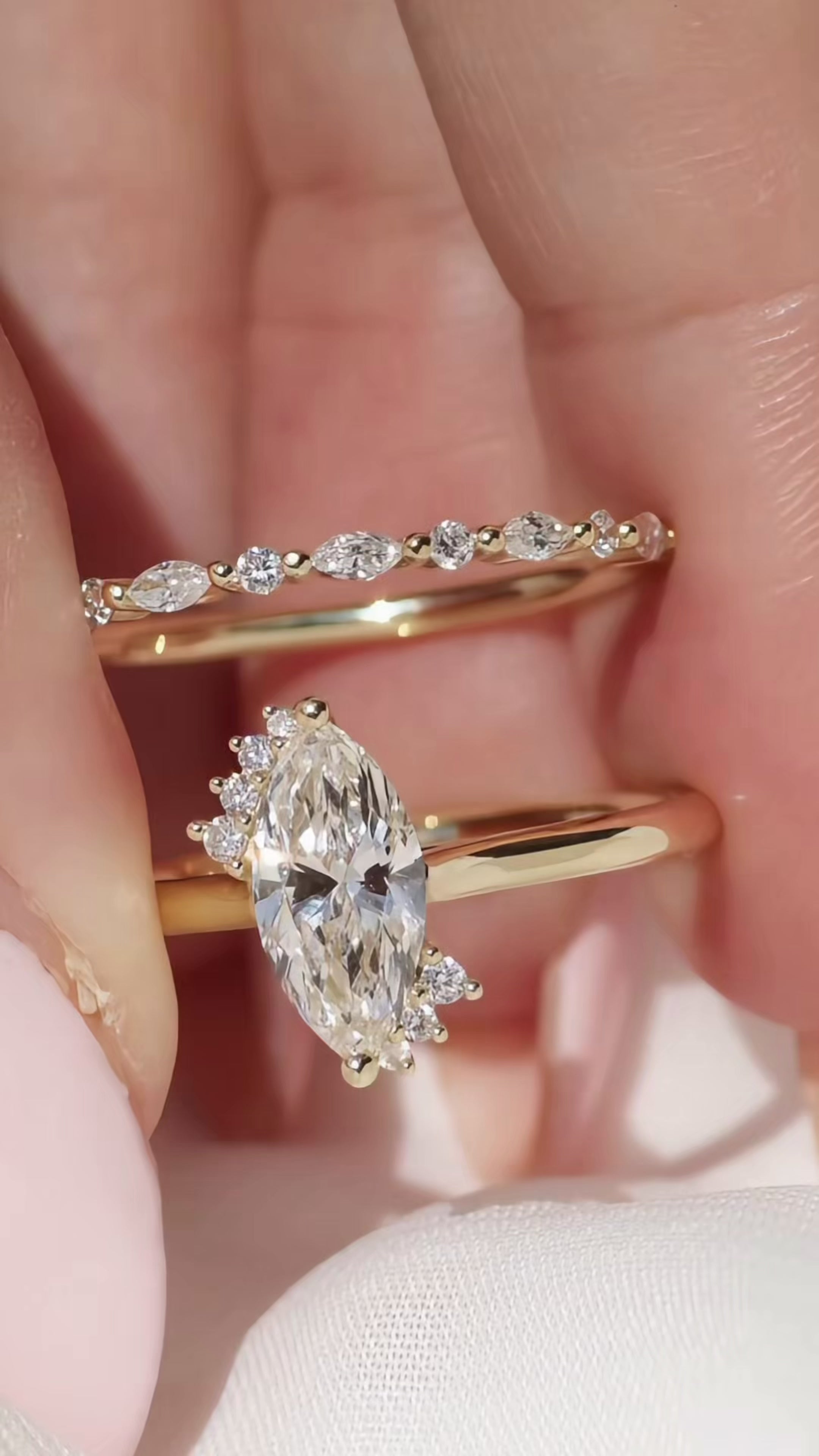 Ashling Marquise Cut 1.05ct Diamond Engagement Ring