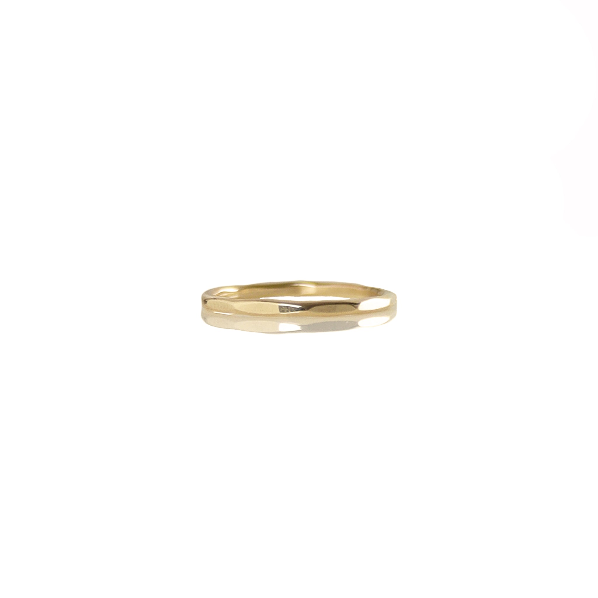 Solid Gold Multi Facet Stack Ring