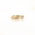 Handmade Solid 9ct Gold Skinny Stack Rings with Organic Bark Texture