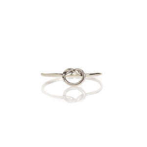 Sterling Silver Handmade Love Knot Ring by Lavey London 